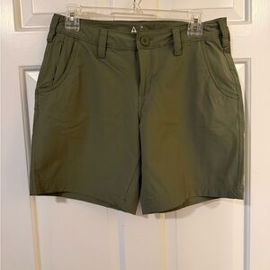 Ascend Olive Green Active Bermuda Shorts